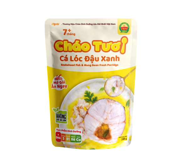 Cháo Tươi Cá Lóc Đậu Xanh 