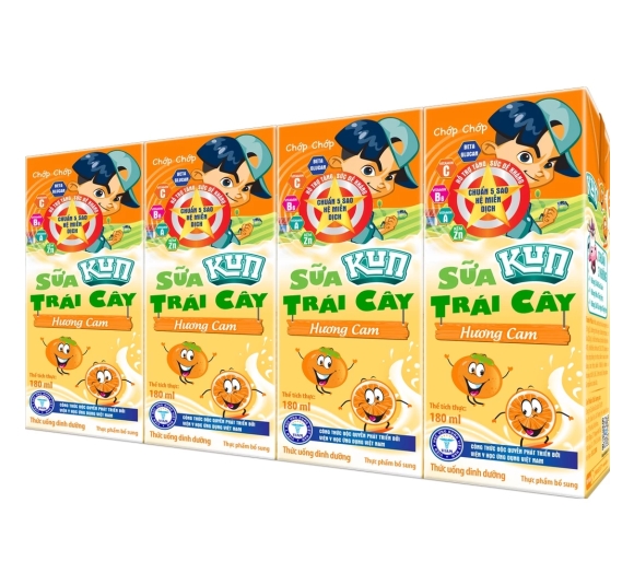 Sữa trái cây KUN vị cam 180 ml
