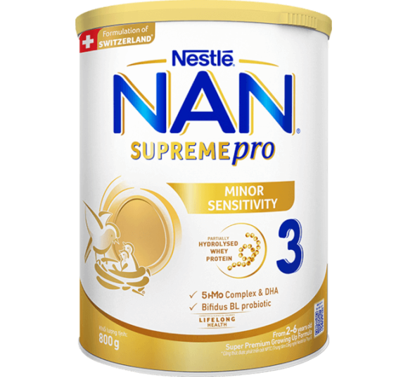 Sữa NAN SUPREME PRO số 3 800g (2-6 tuổi) (giao bao bì ngẫu nhiên)