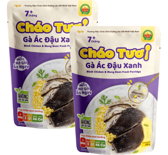 Combo 2 Cháo tươi Cây Thị Gà ác đậu xanh