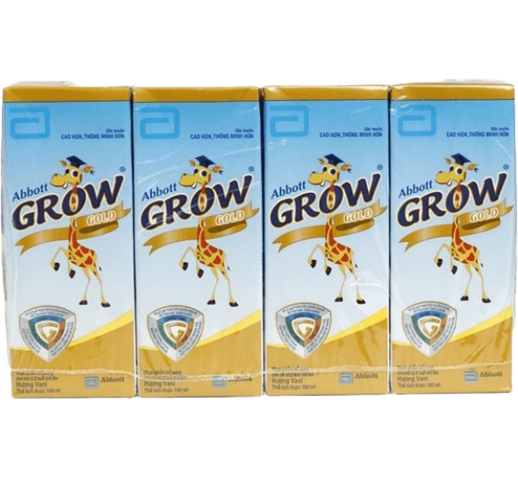 Sữa Abbott Grow Gold hương vani 180ML - Lốc 4 (Từ 1 tuổi)