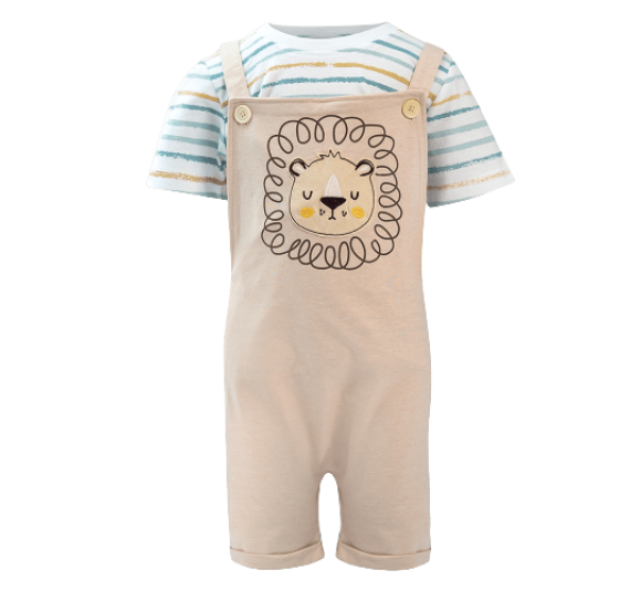 Bộ yếm bé trai ngắn, bst sư tử gầm gừ Animo B0322003 (6M-3Y)
