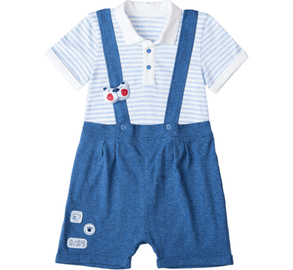 Bộ yếm bé trai ngắn, bst Gấu mụp Animo HS1122064 (6M-5Y,Blue)