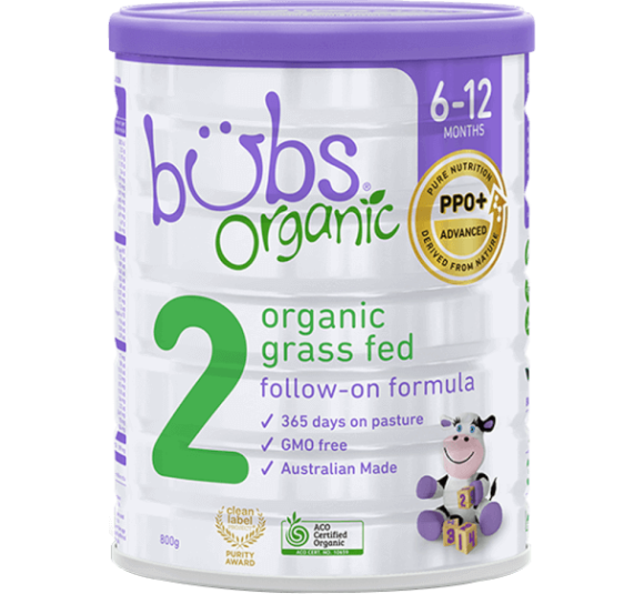 Sữa Bubs Organic Bovine số 2 800g (6-12 tháng)