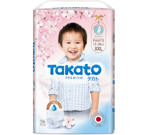 Tã quần Nhật Bản Takato siêu mềm mại (XXL, 56 miếng)