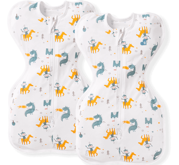 Combo 2 Nhộng chũn sợi tre kháng khuẩn Animo VD423034 (NB,Xanh)