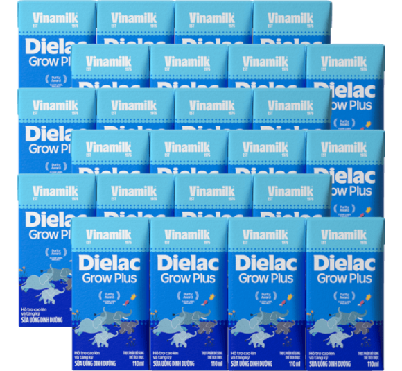 Combo 6 Sữa uống dinh dưỡng Dielac Grow Plus 110ml (Sữa Non) - Lốc 4 hộp