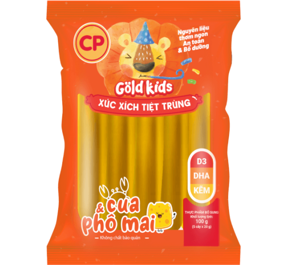 Xúc Xích Tiệt Trùng Goldkids Cua & Phô Mai