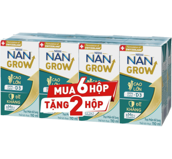 Thực phẩm bổ sung Nestlé NANGROW 6 (8x110ml) Mua 6 tặng 2