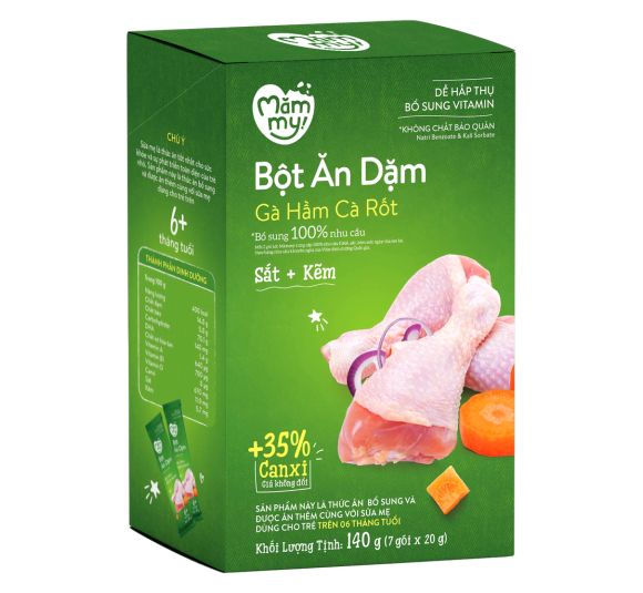 Bột ăn dặm Mămmy vị Gà Hầm Cà Rốt 
