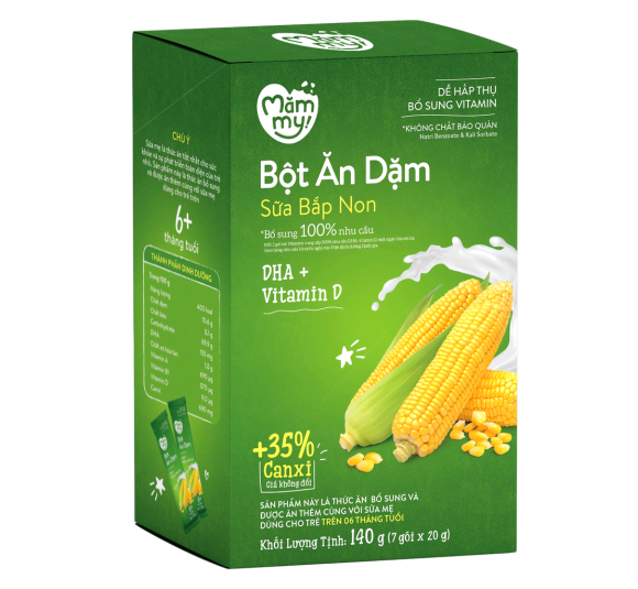 Bột ăn dặm Mămmy vị Sữa Bắp Non 