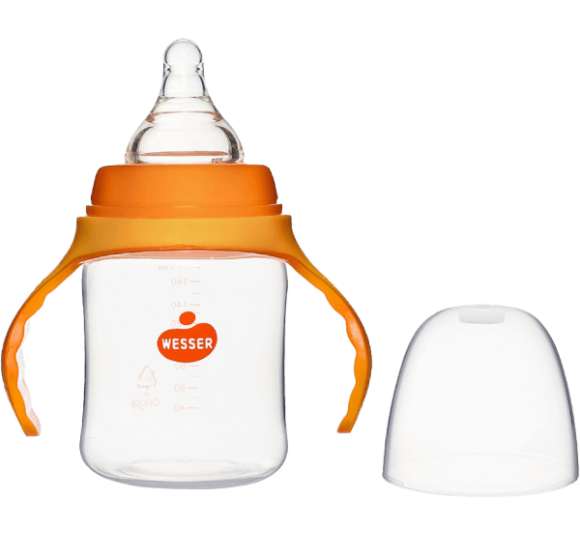 Bình sữa Wesser nhựa PP BPA Free cổ rộng 180ml