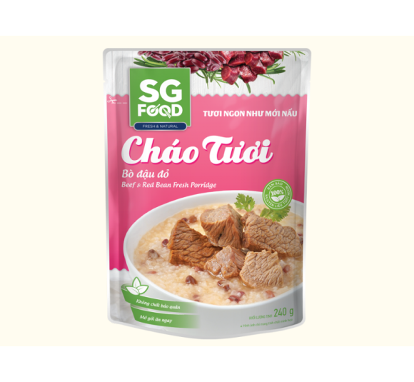 Cháo Tươi Bò Đậu Đỏ 240g