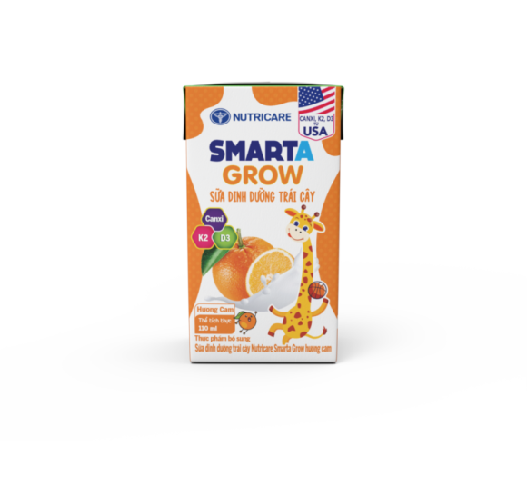Sữa Smarta Grow vị cam 110ml x 4 Hộp