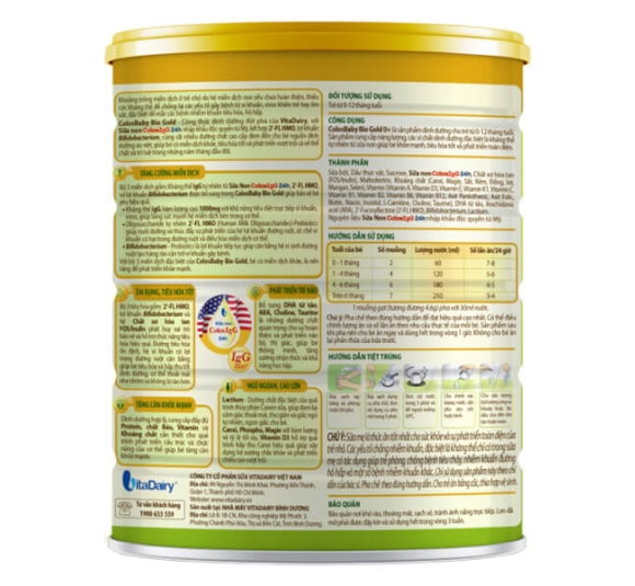 Sữa Colosbaby Bio Gold 0+ 800g (0 - 12 tháng)