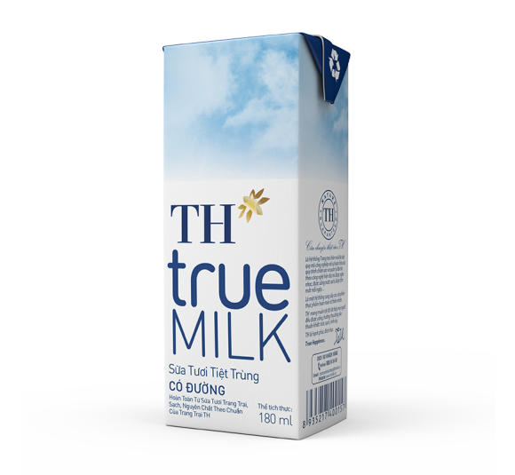 Sữa Tươi Tiệt Trùng Có Đường TH true MILK 180 ml