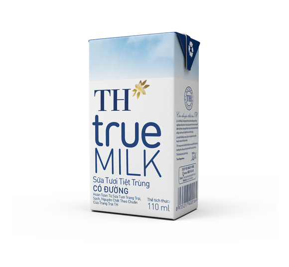 Sữa Tươi Tiệt Trùng Có Đường TH true MILK 110 ml