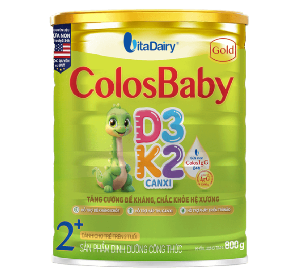  Sữa bột Colosbaby Gold D3K2 2+ 800g (Từ 2 tuổi)