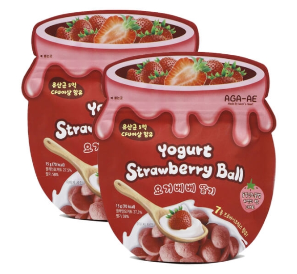 Combo 2 Snack sữa chua sấy khô AGA-AE vị dâu (20g)