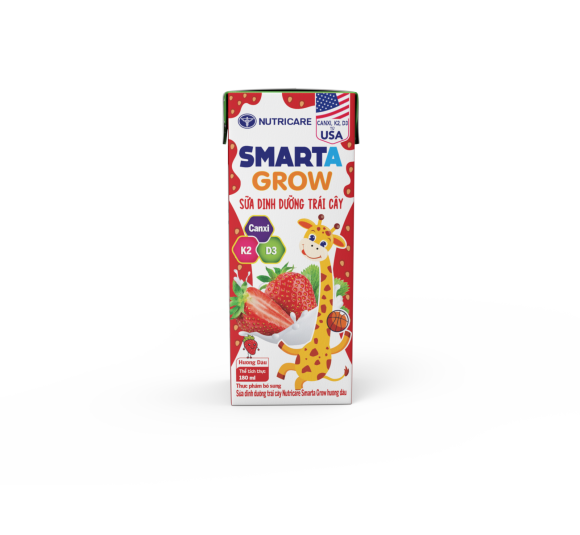SỮA DINH DƯỠNG TRÁI CÂY NUTRICARE SMARTA GROW HƯƠNG DÂU 180ml