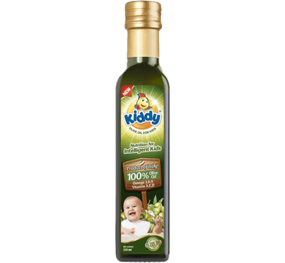 Dầu Ô-liu dinh dưỡng cho trẻ em nhãn hiệu Kiddy 250 ml