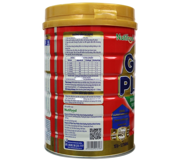 Sữa Grow Plus+ 780g của Nutifood (cho trẻ từ 0-12 tháng) 