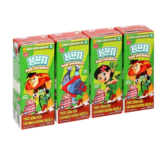 Sữa lúa mạch KUN vị socola 180ml
