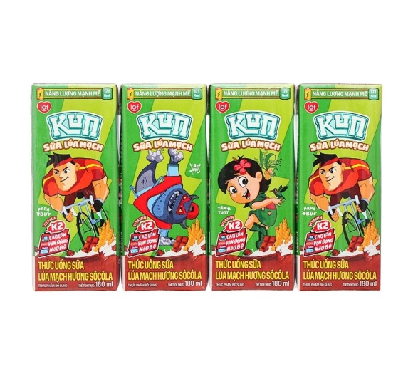 Sữa lúa mạch KUN vị socola 180ml
