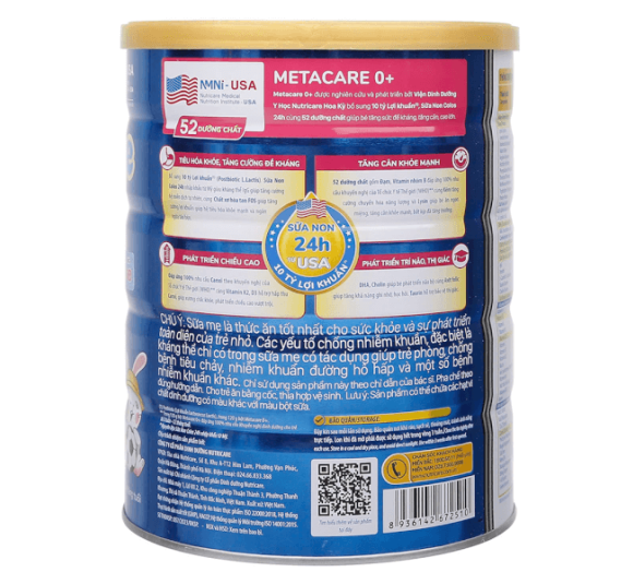 Sữa Meta Care 1+ 850g (trẻ từ 1-2 tuổi)- NUTRICARE