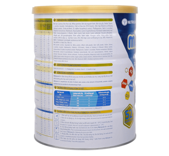 Sữa Meta Care 1+ 850g (trẻ từ 1-2 tuổi)- NUTRICARE