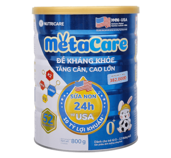 Sữa Metacare Eco 0+ 800g (0-12 tháng) - NUTRICARE