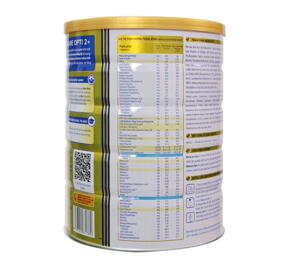 Sữa Meta Care Opti 2+ 850G (trẻ từ 2-10 tuổi) - NUTRICARE