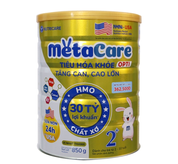 Sữa Meta Care Opti 2+ 850G (trẻ từ 2-10 tuổi) - NUTRICARE