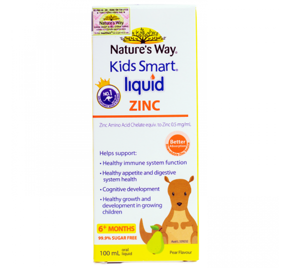 Nature’s Way Kids Smart Liquid ZinC – Bổ sung kẽm nước cho bé (Chai 100ml)