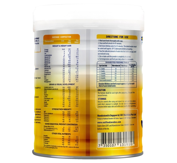 Sữa bột Nutifood GrowPlus+ Vàng (Sữa non) 800g (0-12M)