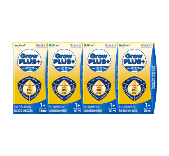 Sữa GrowPLUS+ Sữa non Vàng 1+ 110ml - NUTIFOOD