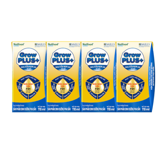 Sữa GrowPLUS+ Sữa non Vàng 2+ 110ml - NUTIFOOD