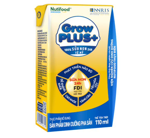 Sữa GrowPLUS+ Sữa non Vàng 2+ 110ml - NUTIFOOD
