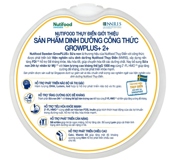 Sữa bột Nutifood Grow Plus+ Vàng (Sữa non) 800g cho bé trên 2 tuổi 