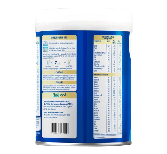 Sữa bột Nutifood GrowPlus+ Boosting Digestion 1+ 800g cho bé 1-2 TUỔI