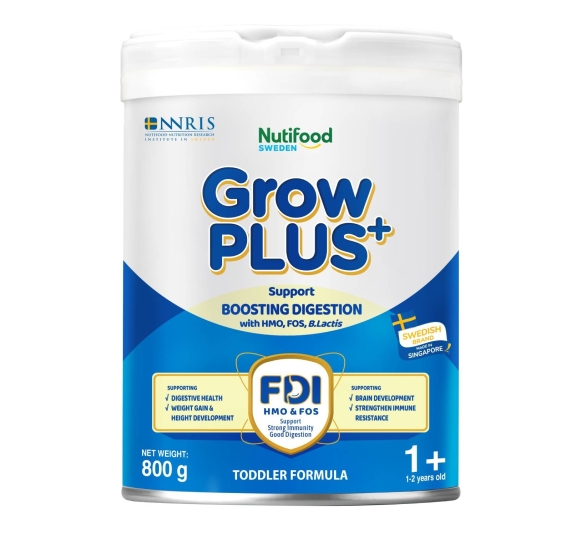 Sữa bột Nutifood GrowPlus+ Boosting Digestion 1+ 800g cho bé 1-2 TUỔI