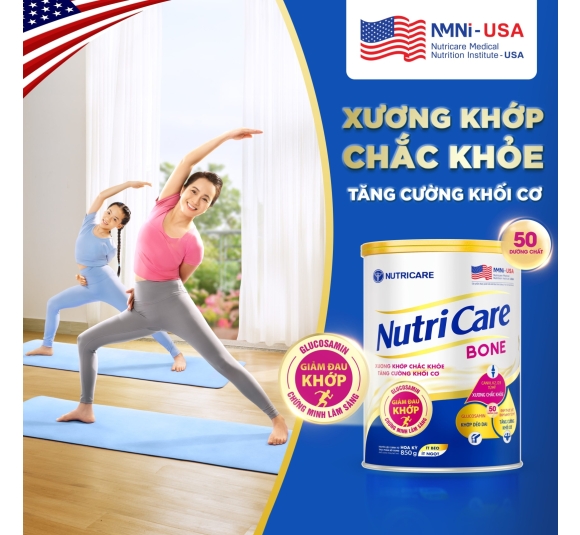 Sữa Nutricare Bone 850g Bổ sung canxi giúp xương chắc khỏe - NUTRICARE
