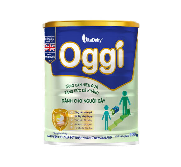 Sữa bột Oggi Dành Cho Người Gầy 900g  