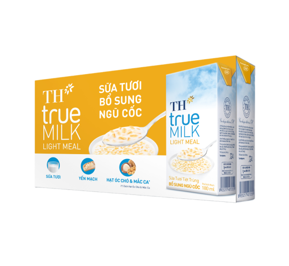 `Sữa Tươi Bổ sung Ngũ Cốc TH true MILK LIGHT MEAL 180ml