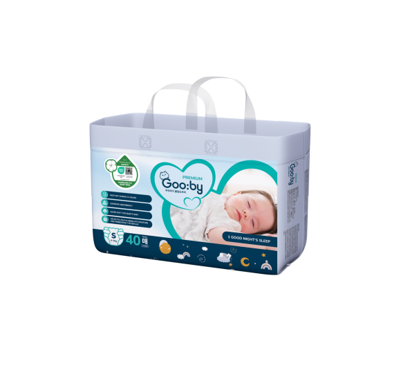 Bỉm dán Goo:by Premium – Size S ( 4-8kg )