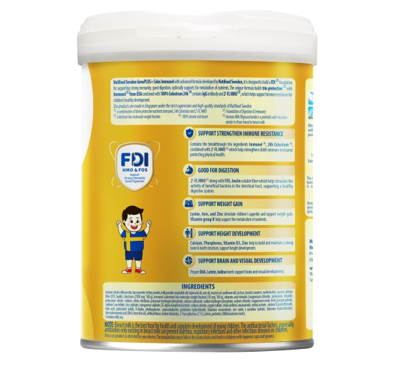 Sữa bột Nutifood GrowPlus+ Colos Immunel 1+ 800g cho bé 1-2 
