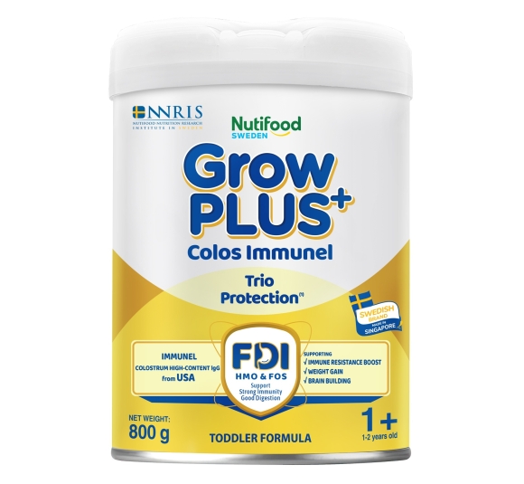 Sữa bột Nutifood GrowPlus+ Colos Immunel 1+ 800g cho bé 1-2 