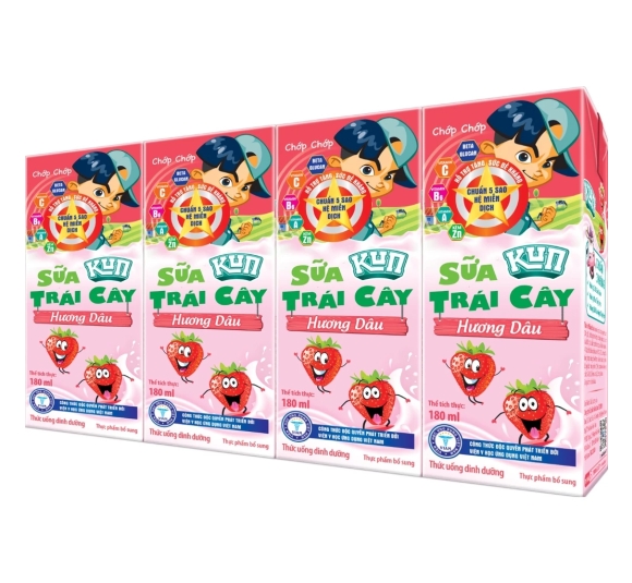 Sữa trái cây KUN vị dâu 180ml