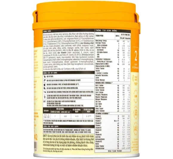 Sữa Vinamilk Optimum Gold 2 850 g ( 6 - 12 tháng )