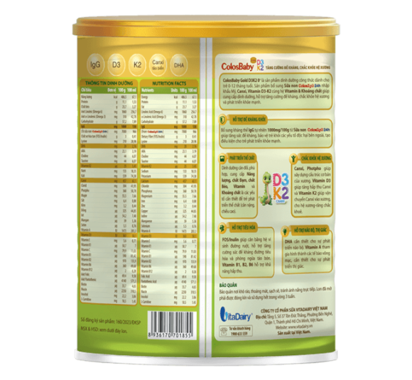 Sữa  ColosBaby Gold D3K2 0+ 400g (0-12 tháng)